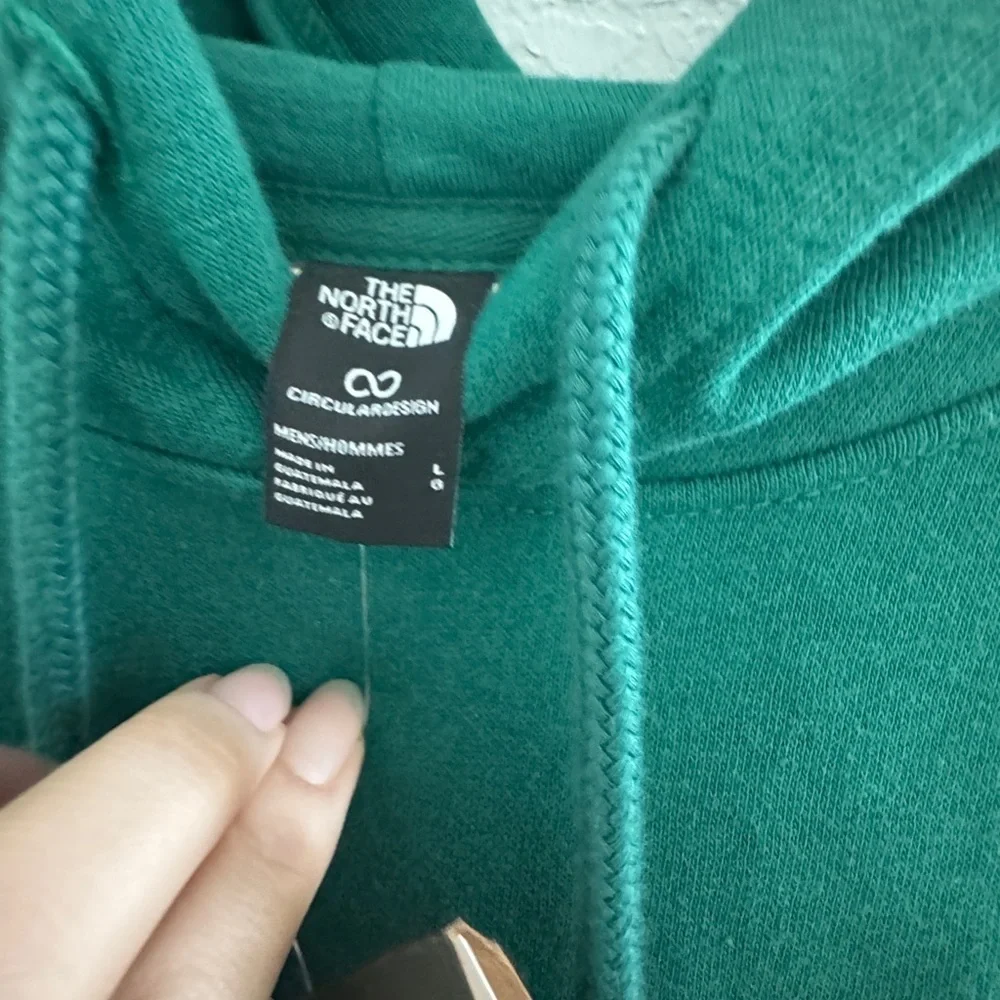 NWT men outline logo hoodie evergreen Sz L